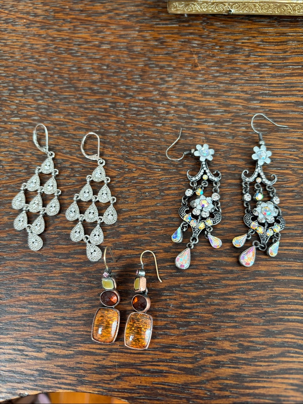 3 pair of earrings